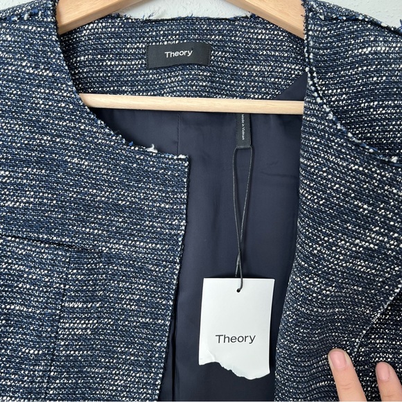 Theory Ualana Tweed Open Blazer - Picture 3 of 5